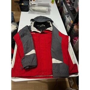 Columbia Vertex Interchange Core Jacket Men Red Gray Coat Size XL